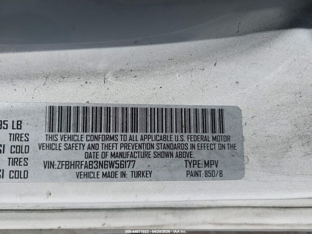 Продаж на аукціоні авто 2022 Ram Promaster City Cargo Van, vin: ZFBHRFAB3N6W56177, номер лоту: 44871022