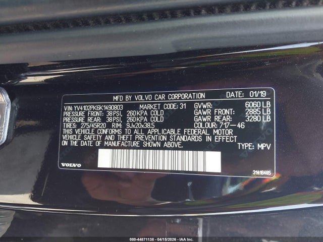 YV4102PK6K1490803 Volvo Xc90 T5 Momentum