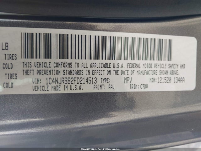 2015 JEEP PATRIOT 1C4NJRBB2FD214513 Photo 8