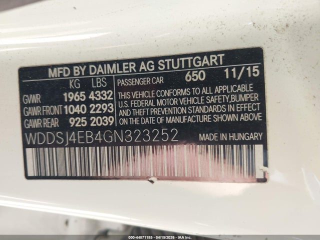 2016 MERCEDES-BENZ CLA 250 WDDSJ4EB4GN323252 Photo 8