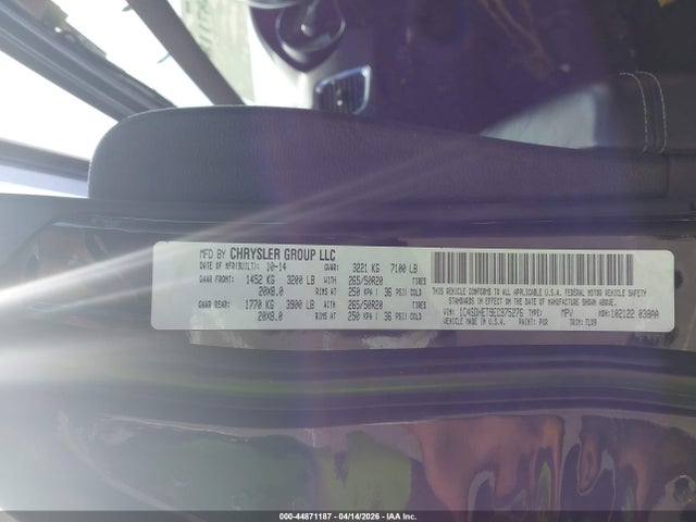 44871187 :رقم المزاد ، 1C4SDHET9EC975276 vin ، 2014 Dodge Durango Citadel مزاد بيع