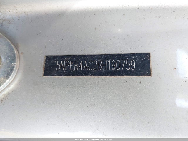Продажа на аукционе авто 2011 Hyundai Sonata Gls, vin: 5NPEB4AC2BH190759, номер лота: 44871267