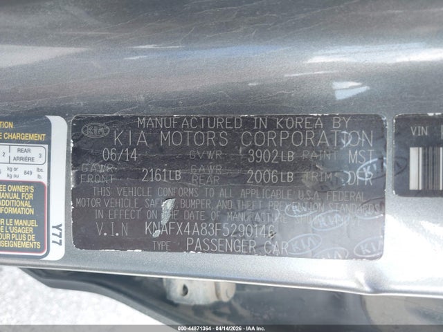 Продажа на аукционе авто 2015 Kia Forte Ex, vin: KNAFX4A83F5290146, номер лота: 44871364