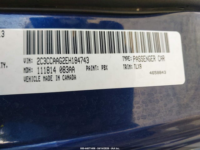 44871406 :رقم المزاد ، 2C3CCAAG2EH184743 vin ، 2014 Chrysler 300 مزاد بيع