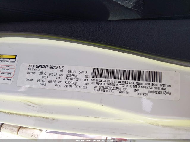 Продажа на аукционе авто 2012 Jeep Wrangler Unlimited Sport, vin: 1C4BJWDG5CL135865, номер лота: 44871516