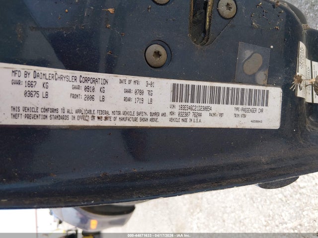 Продажа на аукционе авто 2001 Dodge Neon Se, vin: 1B3ES46C21D230854, номер лота: 44871633