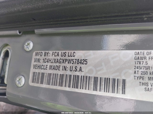 Aukcja sprzedaży 2023 Jeep Wrangler 2-door Sport S 4x4, vin: 1C4HJXAGXPW578425, numer aukcji: 44872022