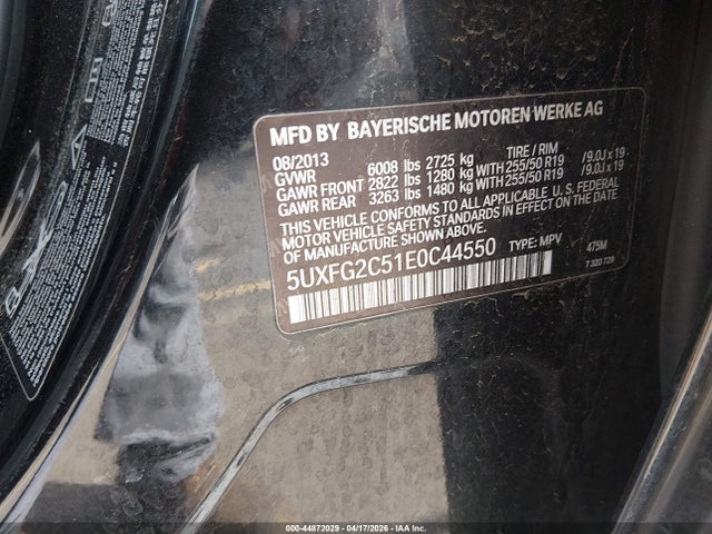Продаж на аукціоні авто 2014 Bmw X6 Xdrive35i, vin: 5UXFG2C51E0C44550, номер лоту: 44872029
