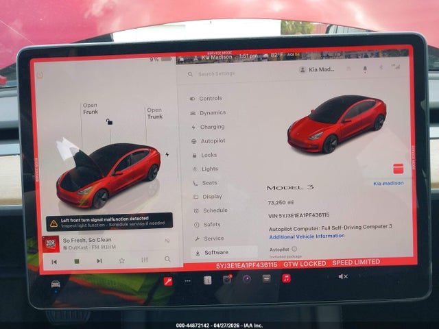Aukcja sprzedaży 2023 Tesla Model 3 Rear-wheel Drive, vin: 5YJ3E1EA1PF436115, numer aukcji: 44872142