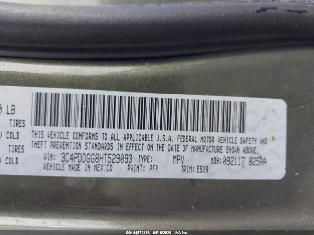 Продаж на аукціоні авто 2017 Dodge Journey Crossroad Awd, vin: 3C4PDDGG8HT529093, номер лоту: 44872158