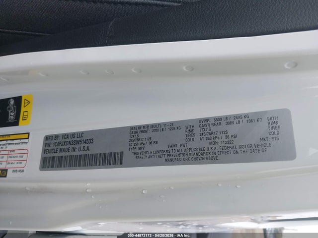 Продажа на аукционе авто 2025 Jeep Wrangler 4-door Summit 4x4, vin: 1C4PJXDN3SW514533, номер лота: 44872172