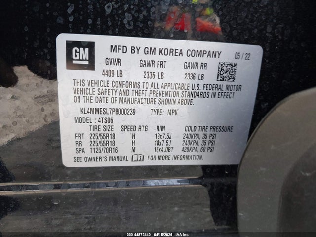 2023 Buick Encore Gx Select Awd მანქანა იყიდება აუქციონზე, vin: KL4MMESL7PB000239, აუქციონის ნომერი: 44872440