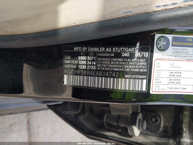Auction sale of the 2014 Mercedes-benz E 350, vin: WDDHF5KB8EA814742, lot number: 44872479