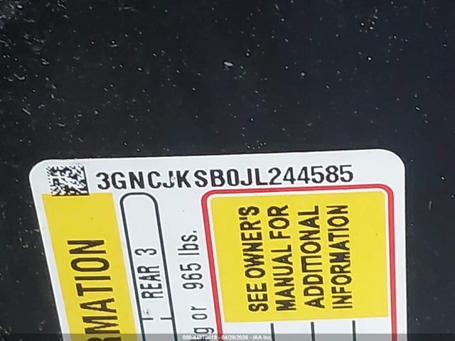 Продажа на аукционе авто 2018 Chevrolet Trax Ls, vin: 3GNCJKSB0JL244585, номер лота: 44872519