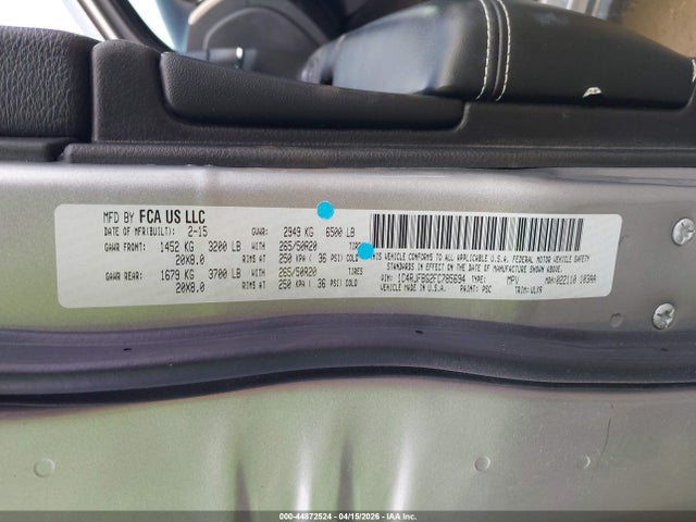 1C4RJFBG2FC785694 Jeep Grand Cherokee Limited
