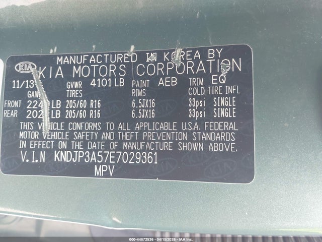 Продажа на аукционе авто 2014 Kia Soul +, vin: KNDJP3A57E7029361, номер лота: 44872536