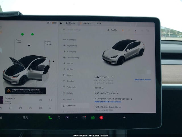 7SAYGDEE6NA012656 Tesla Model Y Long Range Dual Motor All-wheel Drive