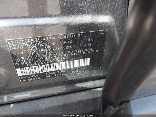 Aukcja sprzedaży 2024 Toyota Rav4 Hybrid Le, vin: 4T3LWRFV7RU133494, numer aukcji: 44872649