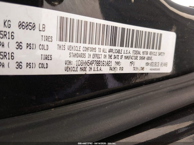 2008 DODGE GRAND CARAVAN 1D8HN54P78B161021 Photo 8
