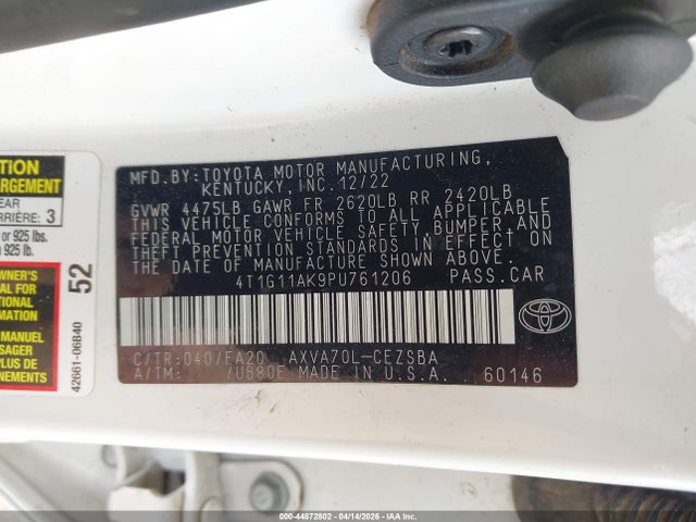 2023 TOYOTA CAMRY 4T1G11AK9PU761206 Photo 8