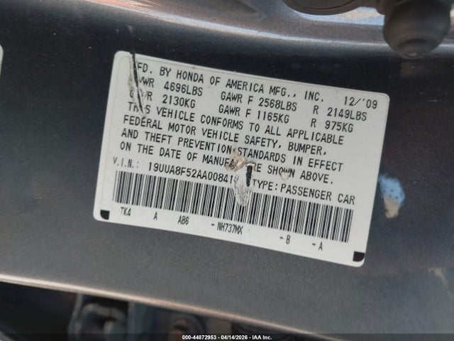 2010 ACURA TL 19UUA8F52AA008419 Photo 8