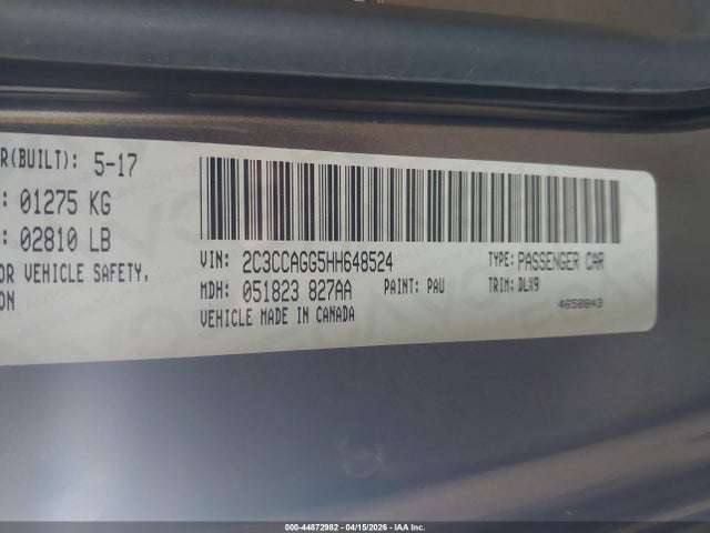 Продаж на аукціоні авто 2017 Chrysler 300 300s Awd, vin: 2C3CCAGG5HH648524, номер лоту: 44872982