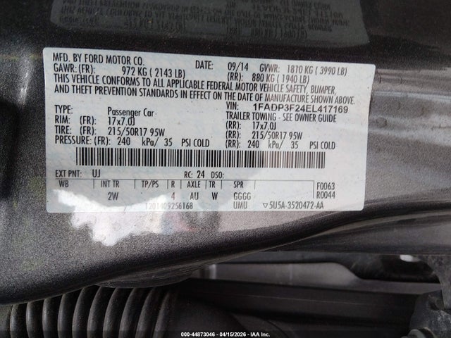 Aukcja sprzedaży 2014 Ford Focus Se, vin: 1FADP3F24EL417169, numer aukcji: 44873046
