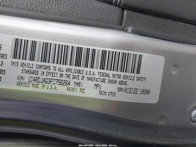 Dodge Durango Sxt 2015 1C4RDJAG3FC756264 Image 9