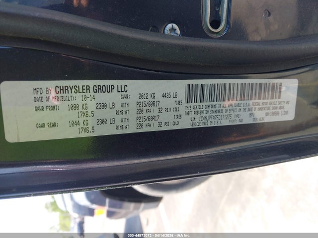 Aukcja sprzedaży 2015 Jeep Patriot High Altitude Edition, vin: 1C4NJPFA7FD171275, numer aukcji: 44873073
