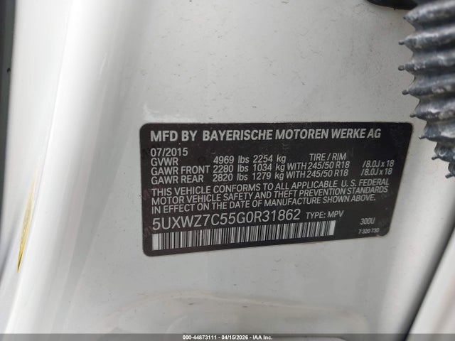 Aukcja sprzedaży 2016 Bmw X3 Sdrive28i, vin: 5UXWZ7C55G0R31862, numer aukcji: 44873111