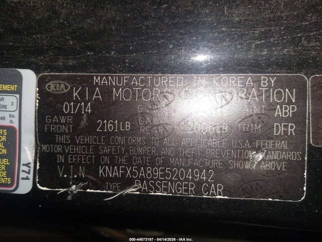 Aukcja sprzedaży 2014 Kia Forte Ex, vin: KNAFX5A89E5204942, numer aukcji: 44873197
