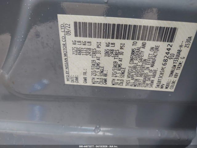 2023 Nissan Rogue Sl Intelligent Awd მანქანა იყიდება აუქციონზე, vin: 5N1BT3CB5PC682442, აუქციონის ნომერი: 44873277