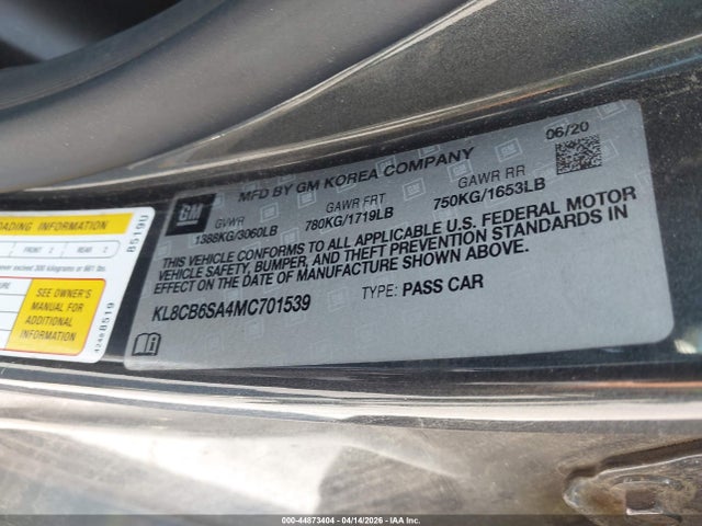 2021 CHEVROLET SPARK KL8CB6SA4MC701539 Photo 8