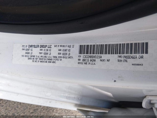 Aukcja sprzedaży 2013 Dodge Avenger Se, vin: 1C3CDZAB9DN512164, numer aukcji: 44873583
