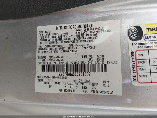 Aukcja sprzedaży 2014 Ford Mustang V6 Premium, vin: 1ZVBP8AM8E5281802, numer aukcji: 44873591
