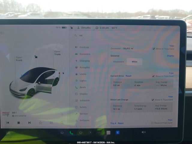 2021 Tesla Model 3 Standard Range Plus Rear-wheel Drive მანქანა იყიდება აუქციონზე, vin: 5YJ3E1EA3MF048024, აუქციონის ნომერი: 44873617