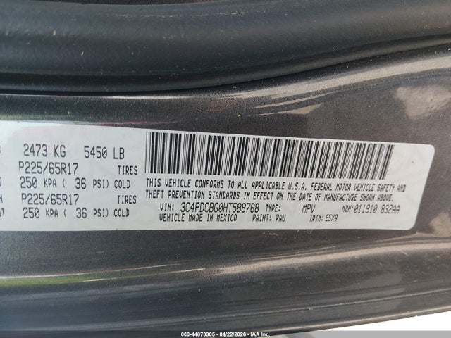 2017 DODGE JOURNEY 3C4PDCBG0HT588768 Photo 8