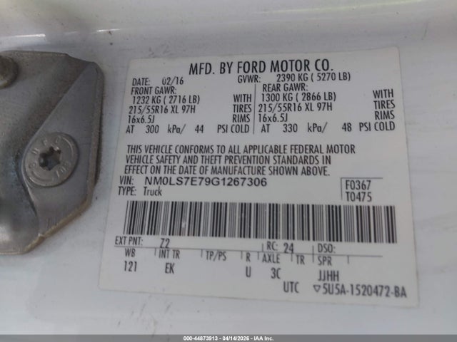2016 FORD TRANSIT CONNECT NM0LS7E79G1267306 Photo 8