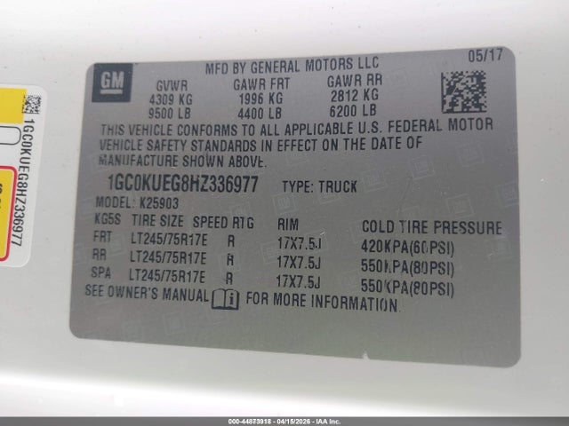 2017 CHEVROLET SILVERADO 2500HD 1GC0KUEG8HZ336977 Photo 8