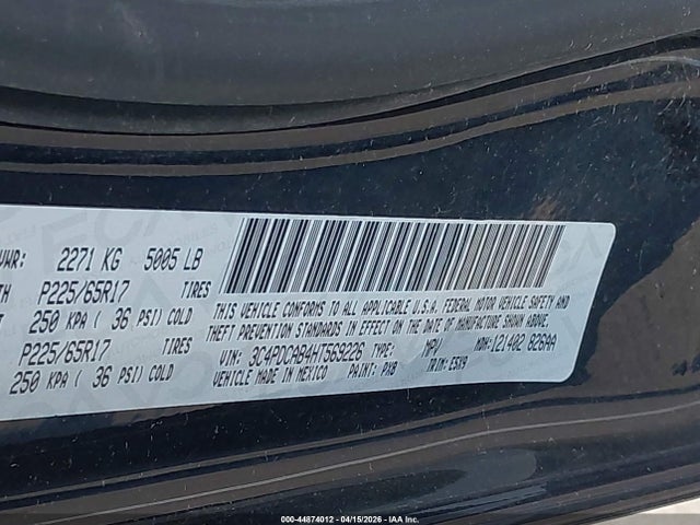 44874012 :رقم المزاد ، 3C4PDCAB4HT569226 vin ، 2017 Dodge Journey Se مزاد بيع