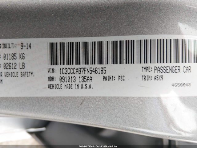 Продаж на аукціоні авто 2015 Chrysler 200 Limited, vin: 1C3CCCAB7FN546185, номер лоту: 44874041