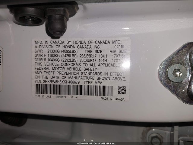 Honda CR-V LX 2019 2HKRW5H3XKH406679 Image 9