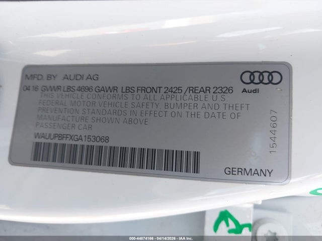 WAUUPBFFXGA153068 Audi A3 E-tron 1.4t Premium