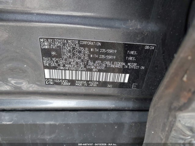 Aukcja sprzedaży 2024 Toyota Rav4 Limited, vin: JTMN1RFVXRD108495, numer aukcji: 44874187