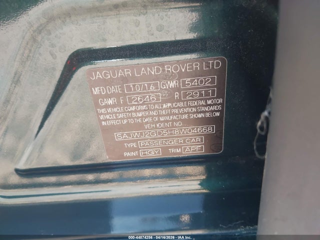 2017 JAGUAR XJ SAJWJ2GD5H8W04668 Photo 8