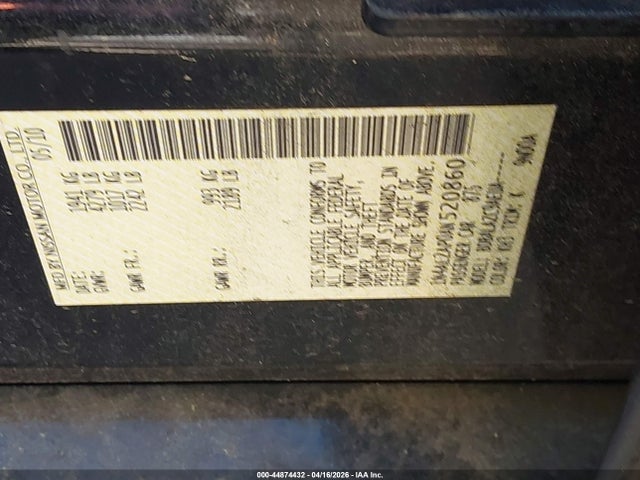 Продаж на аукціоні авто 2010 Nissan Altima 2.5, vin: 1N4AL2AP0AN520860, номер лоту: 44874432