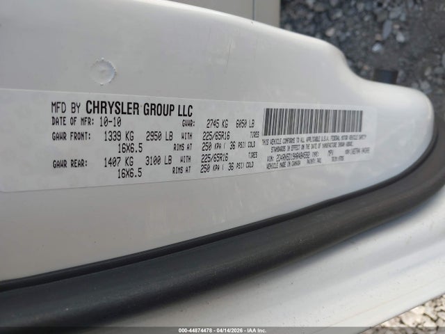 Продаж на аукціоні авто 2010 Dodge Grand Caravan Sxt, vin: 2D4RN5D19AR484592, номер лоту: 44874478