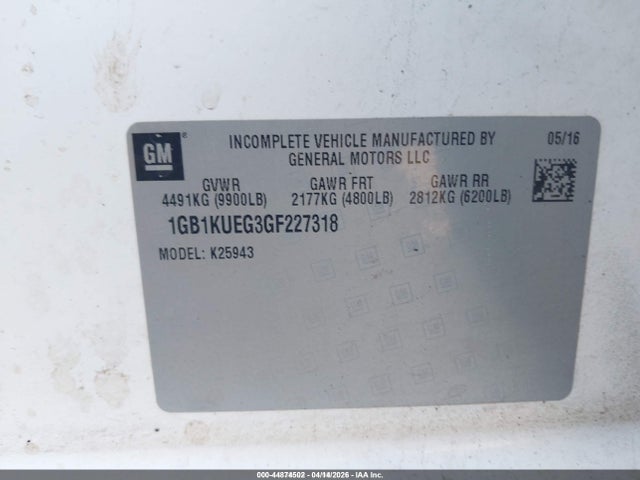 1GB1KUEG3GF227318 Chevrolet Silverado 2500hd Wt