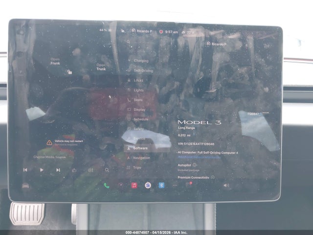 2026 Tesla Model 3 Premium Rear-wheel Drive/standard Rear-wheel Drive მანქანა იყიდება აუქციონზე, vin: 5YJ3E1EAXTF128046, აუქციონის ნომერი: 44874507