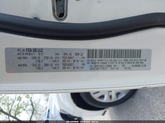 Продажа на аукционе авто 2018 Dodge Journey Se Awd, vin: 3C4PDDAG2JT158964, номер лота: 44874542
